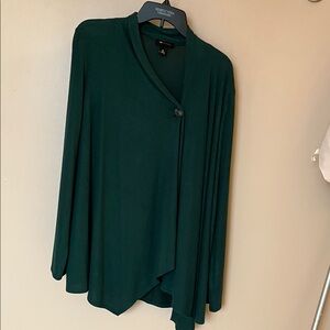 AB Studio Hunter Green Cardigan Sweater NWT